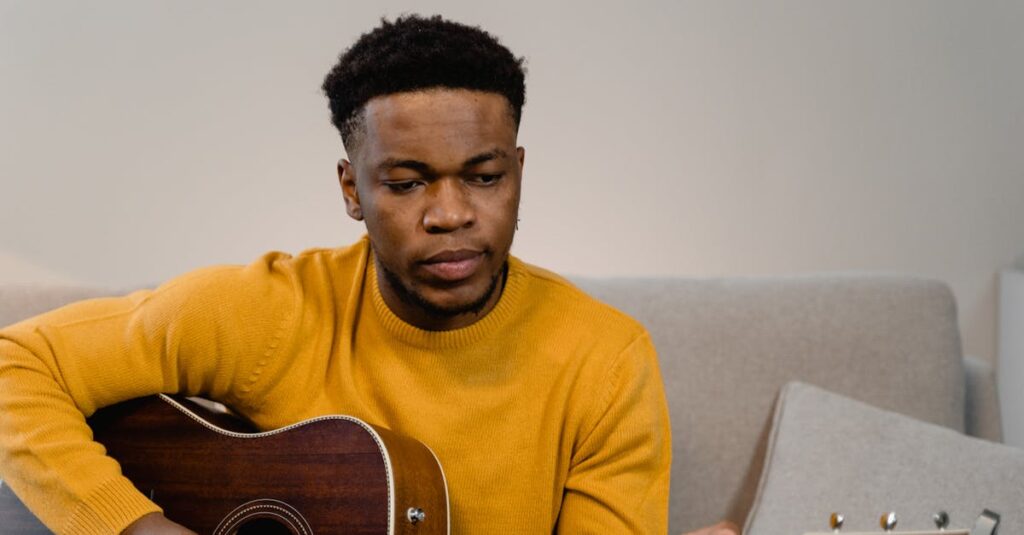 ギター初心者が挫折しないための環境作りを説明するイメージ図