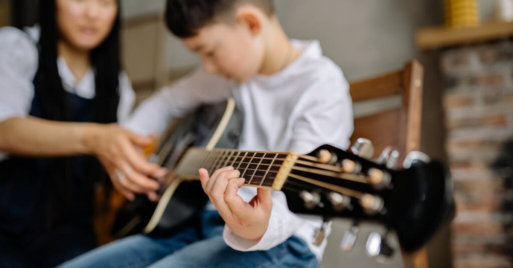 ギター初心者が挫折しないための環境作りを説明するイメージ図