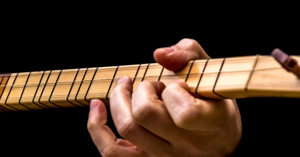 音楽ジャンル別に初心者におすすめのギタータイプを紹介する図解イメージ